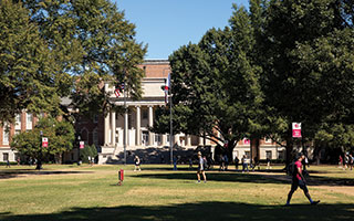 the Gorgas Library viewed from the Quad